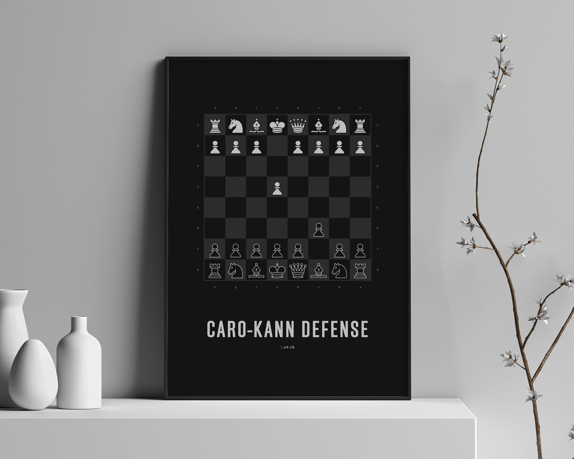 Caro-kann Defense Chess Opening Print Chess Poster Chess 