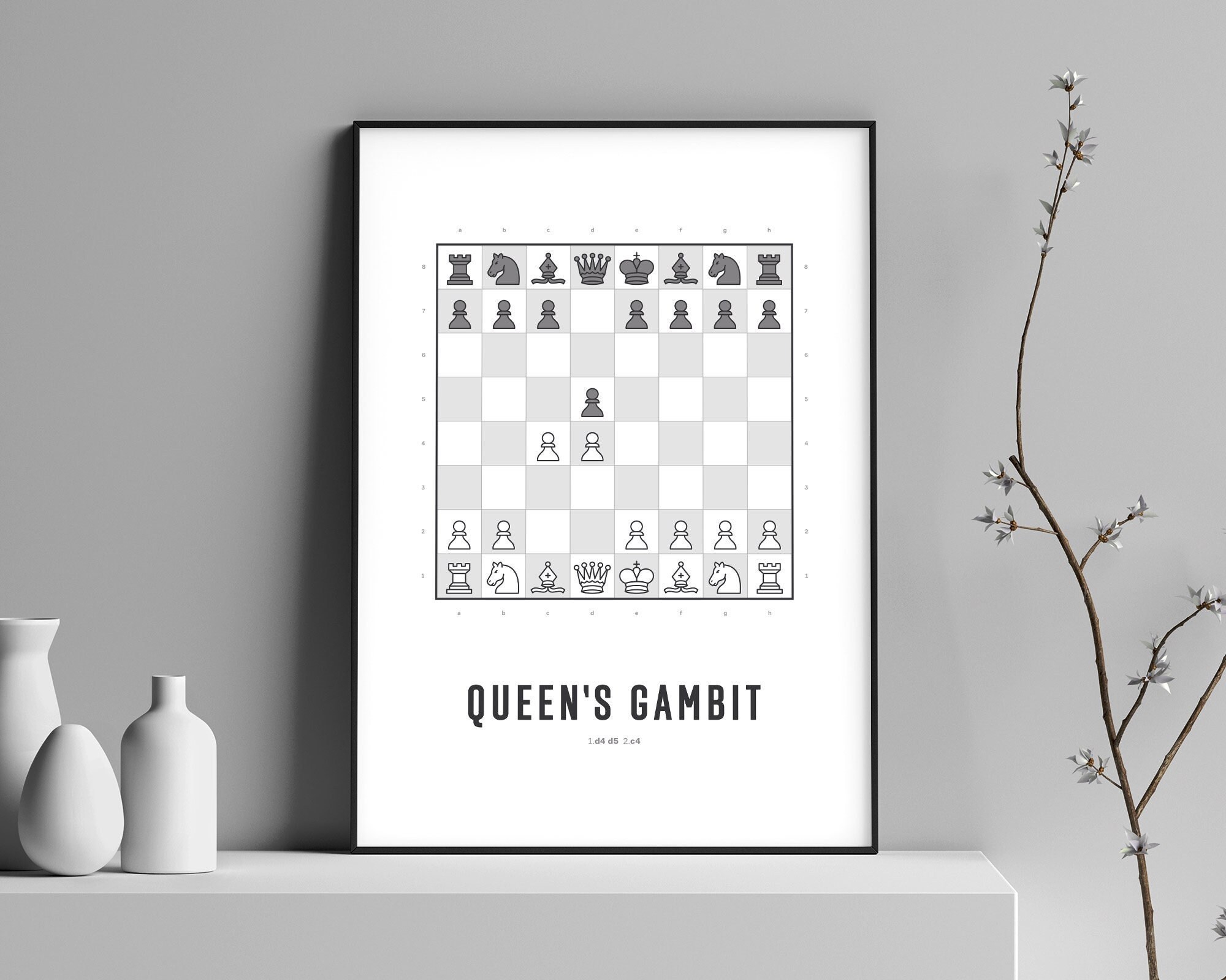 The Sicilian Defense Chess Opening Vintage Book Cover Poster Style |  Greeting Card