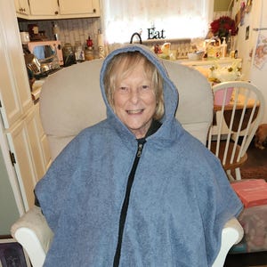 Terry Towel Bath Shower Beach Poncho. Choice of Color