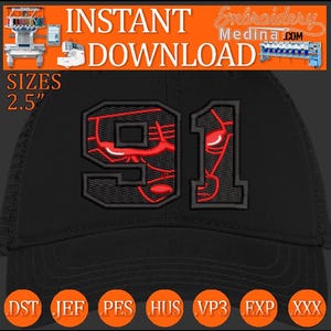 Embroidery design for Chicago Bulls cap