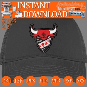 Stickmuster für Chicago Bulls-Kappe