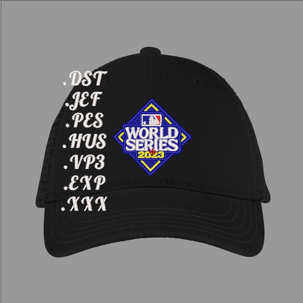 Embroidery design for world series cap