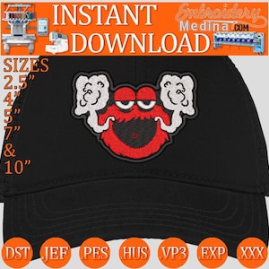 Stickmuster für Elmo-Mütze