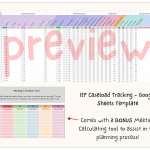 IEP Caseload Tracker for Special Education Teachers | Digital Spreadsheet for IEP Management & Meetings