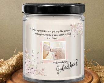 Will you be my godmother? baptism favors, baptism candle, candle for godmother, christening favors, candle for favors