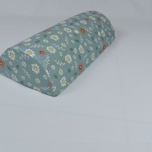 Half Moon Pillow Cover, Pure Cotton Fabric, Floral Pillow Cover, Custom Made Pillow, Half Moon Bolster, Leg Pillow Cover, Knee Pillow Case