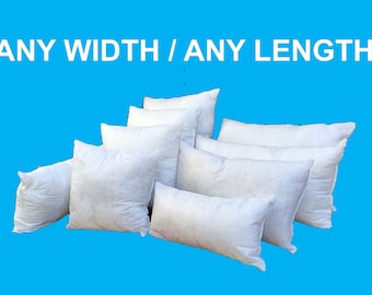 Any Length  Any Width Square Rectangle Throw Pillow Insert Lumbar Filler Insert Custom Made Cushion  Filling Inner