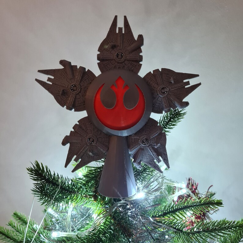 Star Wars Christmas Tree Topper Starwars Millennium Falcon Etsy UK
