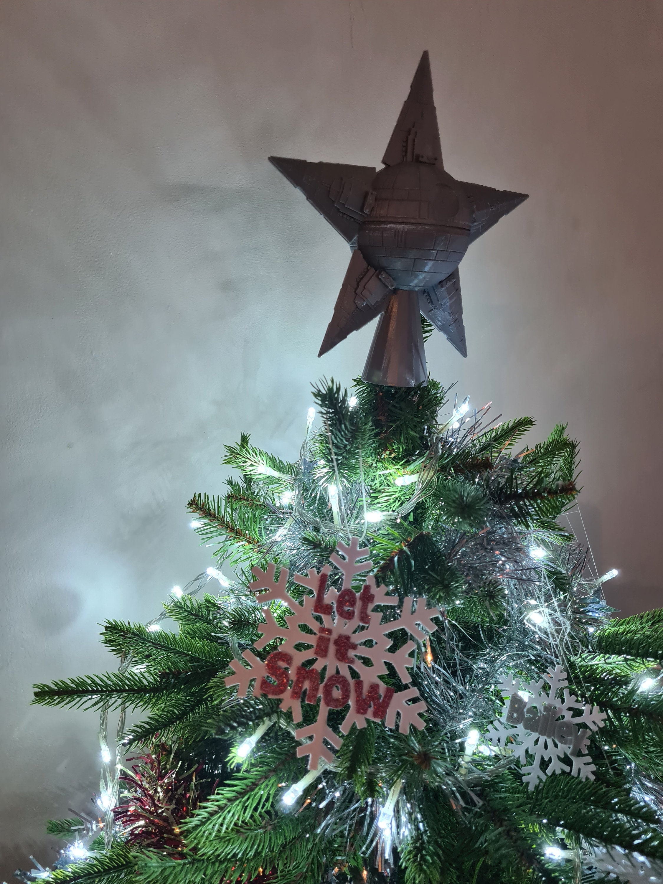 Star Wars Christmas Tree Topper Starwars Millennium Falcon Etsy UK