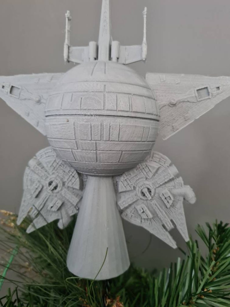 Star Wars Christmas Tree Topper Starwars Millennium Falcon Etsy
