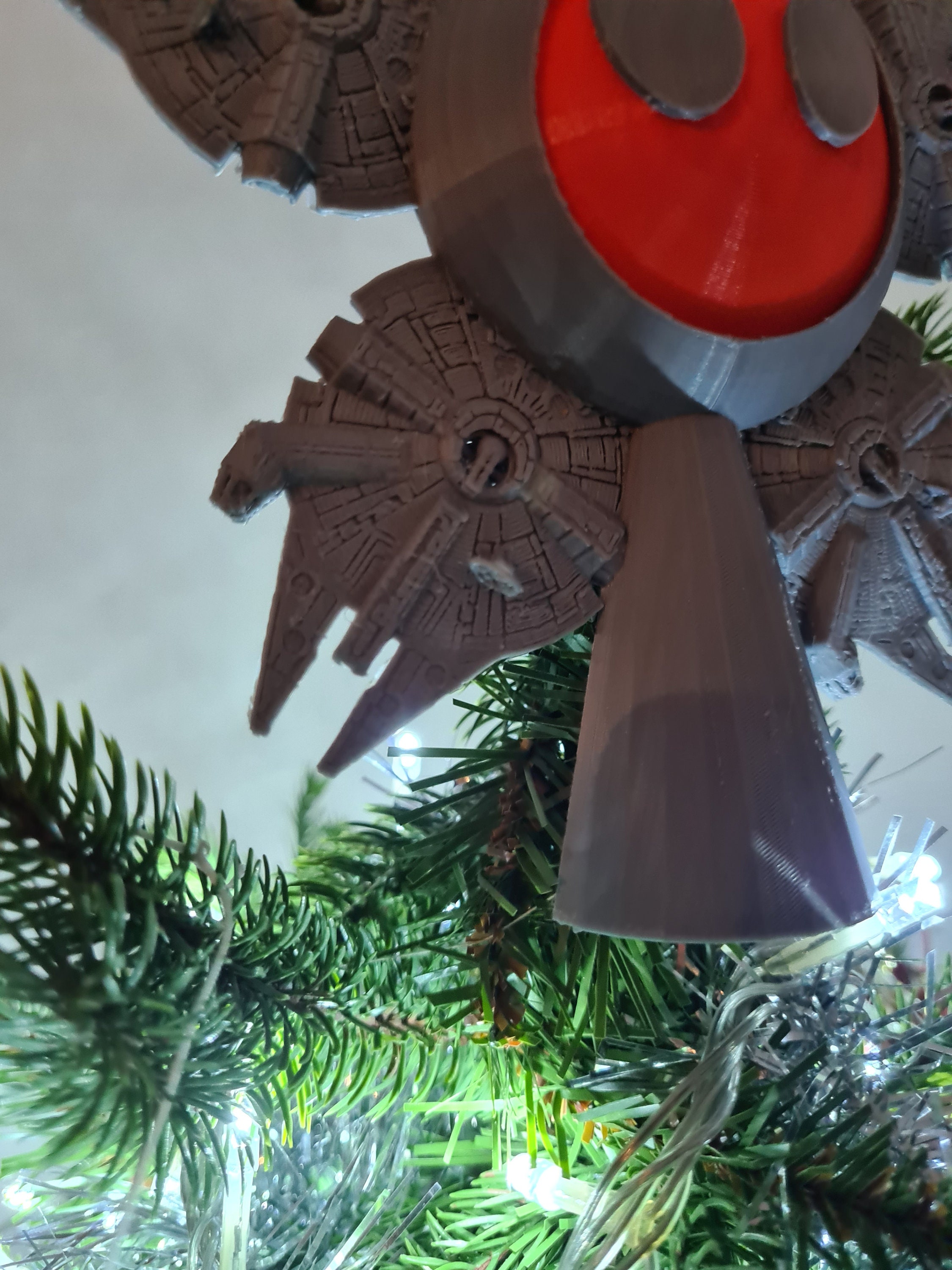 Star Wars Christmas Tree Topper Starwars Millennium Falcon Etsy