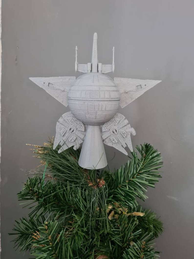 Star Wars Christmas Tree Topper Starwars Millennium Falcon Etsy
