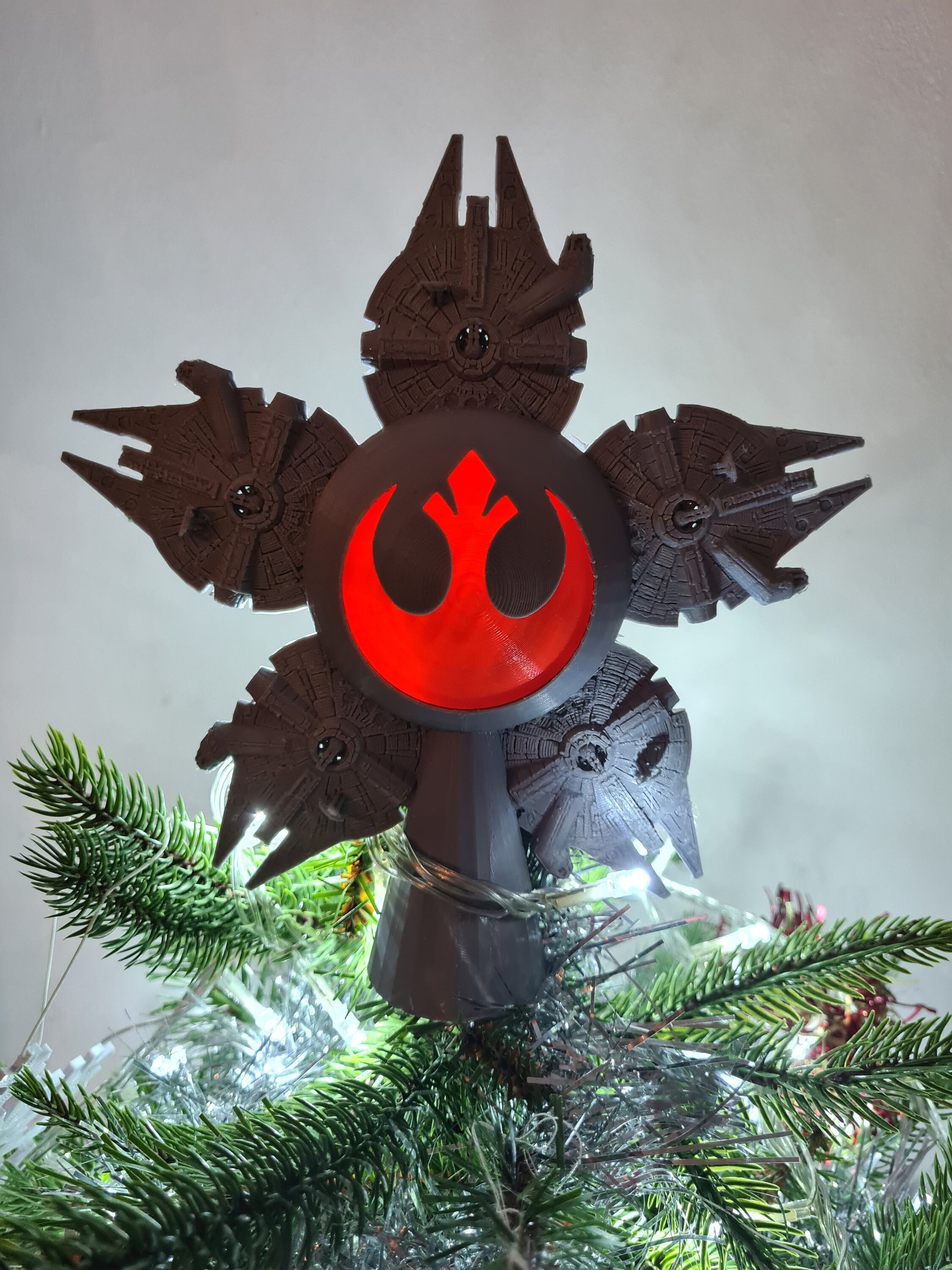 Star Wars Christmas Tree Topper, Starwars, Millennium Falcon, Star