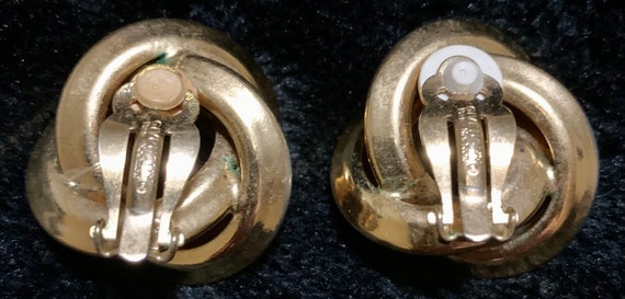 Iconic Givenchy Gold Tone Knot Clip On Earrings -… - image 4