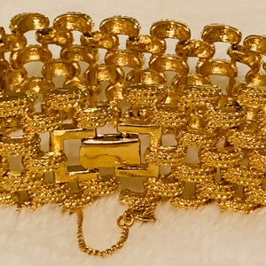 Rare Vintage Monet Gold Plated Mesh 