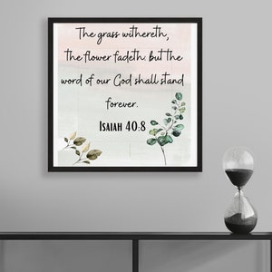Set of 3 The Word, Hebrews 4:12, Psa 12.6, Isa 40.8 Bible Verse Wall Art, Printable Wall Art, Scripture Digital Download, 2.3, 3.4, 4.5, A3