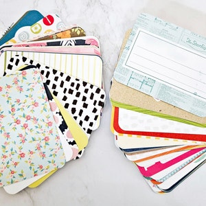 Journal Cards | 3&quot;x4&quot; | Random Lot of 50 or 100 - Project Life Mixed Collections | Double Sided | Journaling Scrapbook Supplies