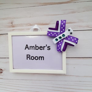 Children&#39;s Room Butterfly Sign/ Door Sign/ Kid&#39;s Name Plaque/ Personalized Name/ Girl&#39;s Nursery Decor