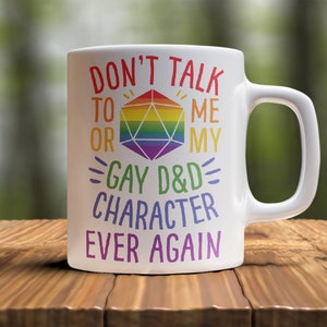 Dnd Pride Mug, D&D Gay Mug, Dungeons And Dragons Coffee Mug, Ceramic Mug