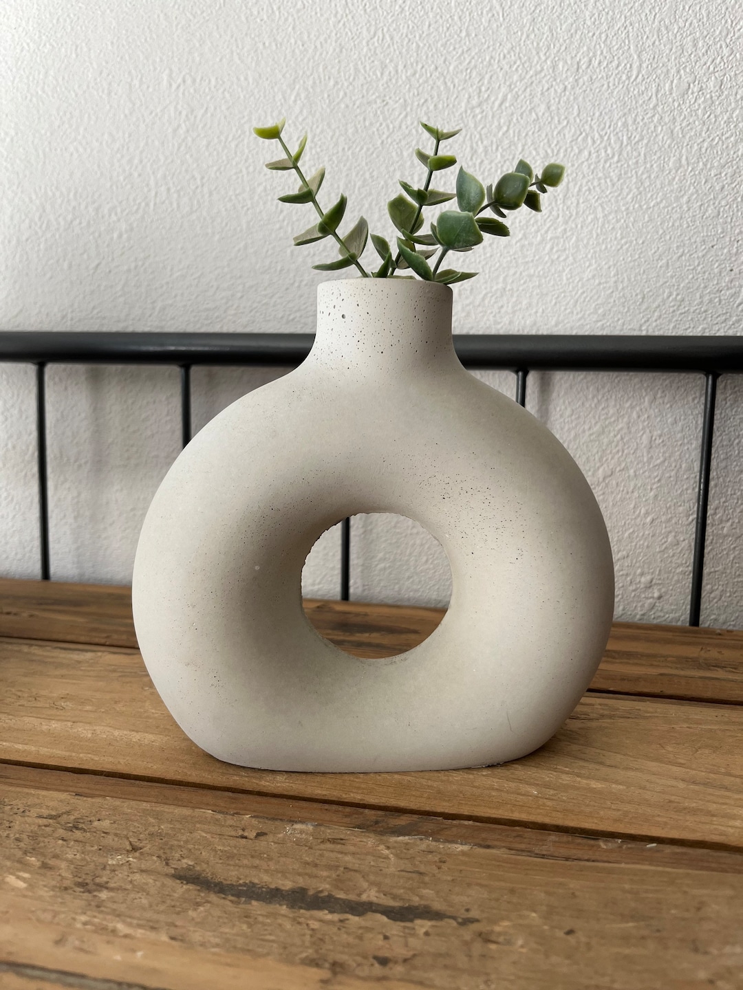 Donut Vases Donut Vase Bud Vase Decorative Vase Concrete Vase Vase Etsy