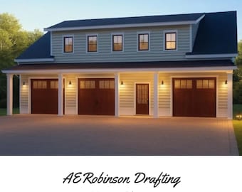 The Amber Apartment Floor Plan, 2 bed, 1 bath, garage with apartment above.  1,400sq ft.