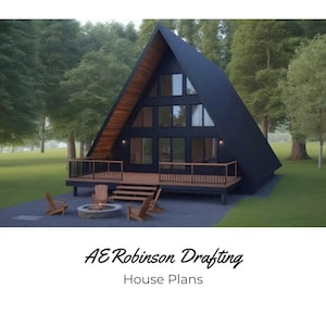 The Modern A-Frame, 2 bed, 1 bath, 2 story cabin.  1,600sq ft.