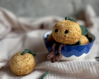 Little Knit Clementine Plushie Pattern | sock yarn toy (PDF Download)