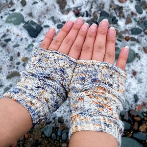 Knitting Pattern: Low Tides | fingerless mitts knitting pattern | instant download