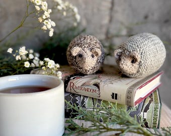 Little Knit Hedgehog Plushie Pattern | sock yarn toy (PDF Download)