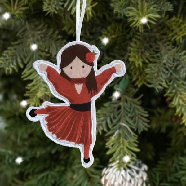 Filz Ornament, inspiriert von Kate Bush, Filz hängende Dekoration, hängende Verzierung, Weihnachtsdekoration