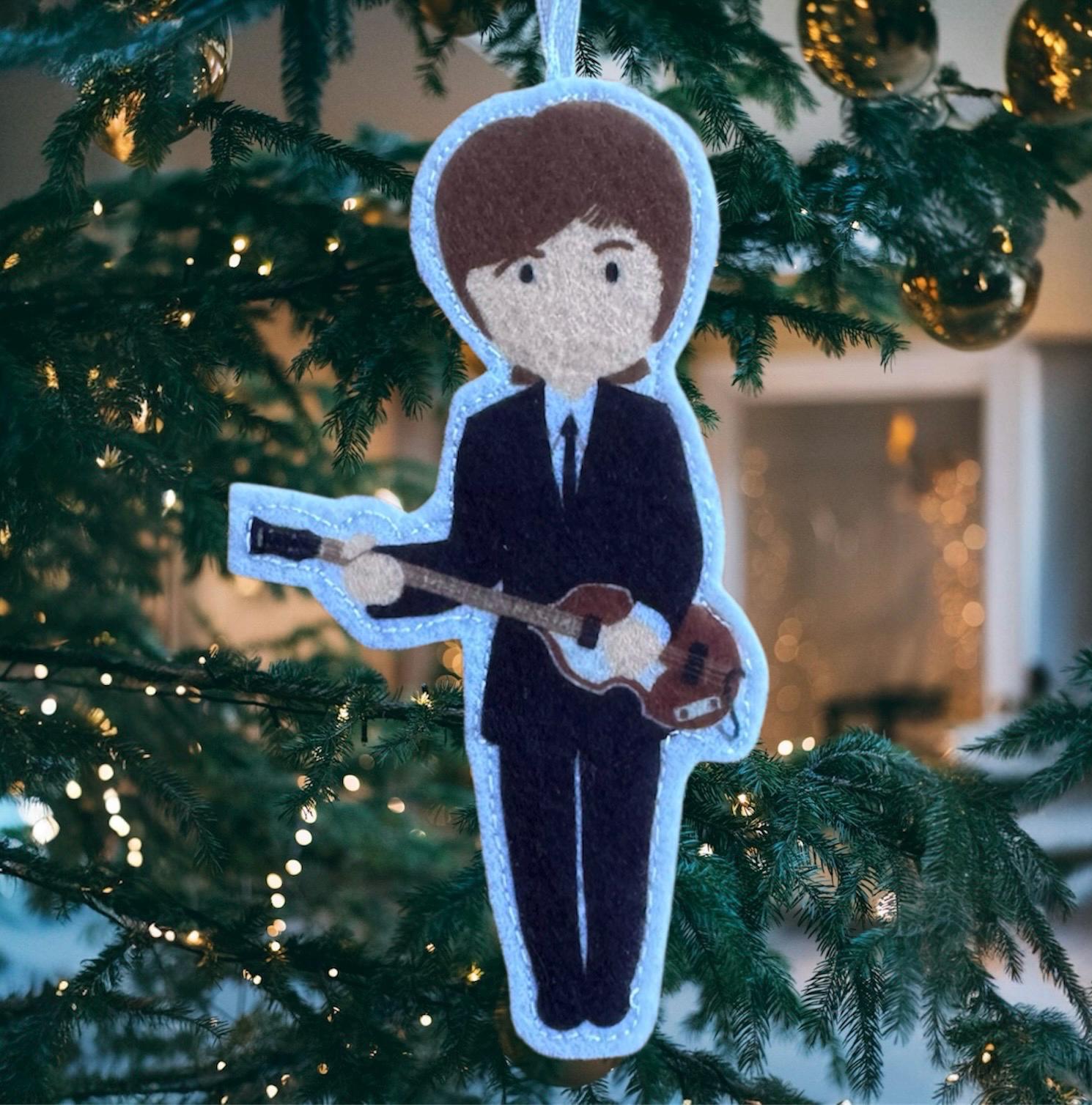 Paul Mccartney, the Beatles Inspired Felt Ornament , Christmas