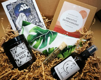 Entspannungs-Box Gr. XL: Geschenkset, Self Care, Karten-Set "Kreative Entspannung"