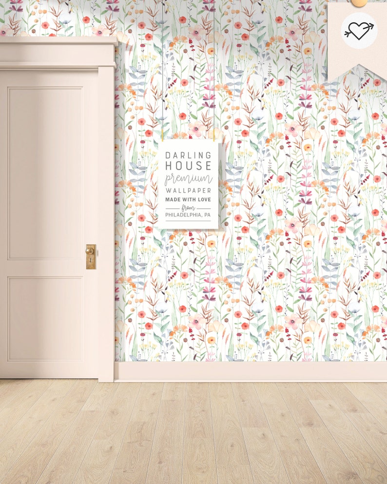 Colorful Wildflower Wallpaper | Peel and Stick, Prepasted, Unpasted ...