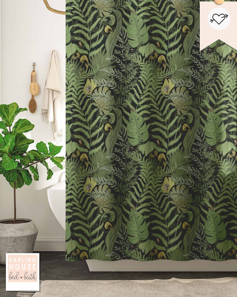 DarlingHouseDesign Botanical Shower Curtain - Thumbnail 4