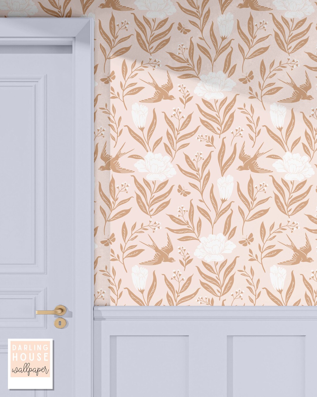 Vintage 70s Floral Wallpaper Premium Removable Peel Stick Etsy