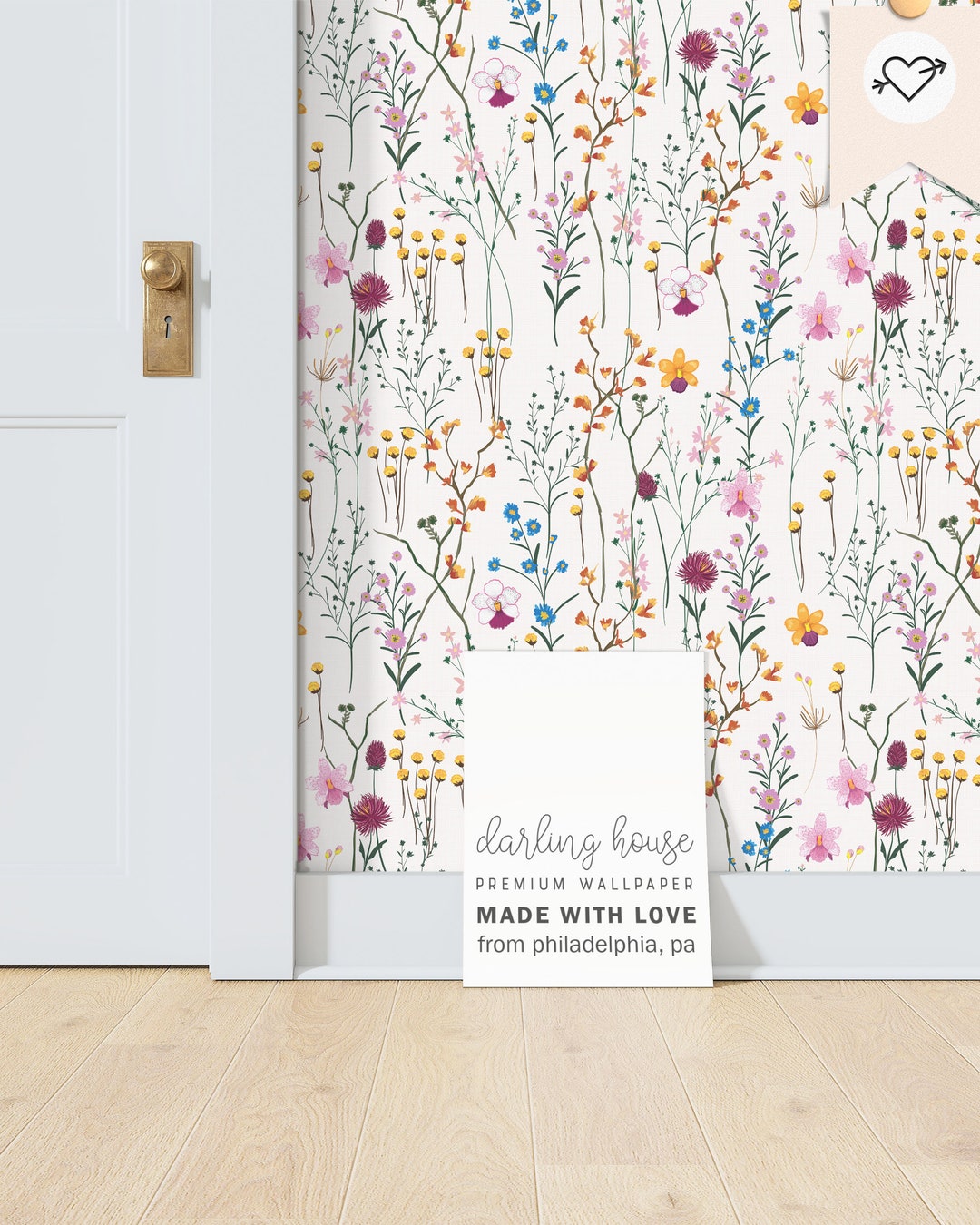 Colorful Wildflower Wallpaper | Peel and Stick, Prepasted, Unpasted ...
