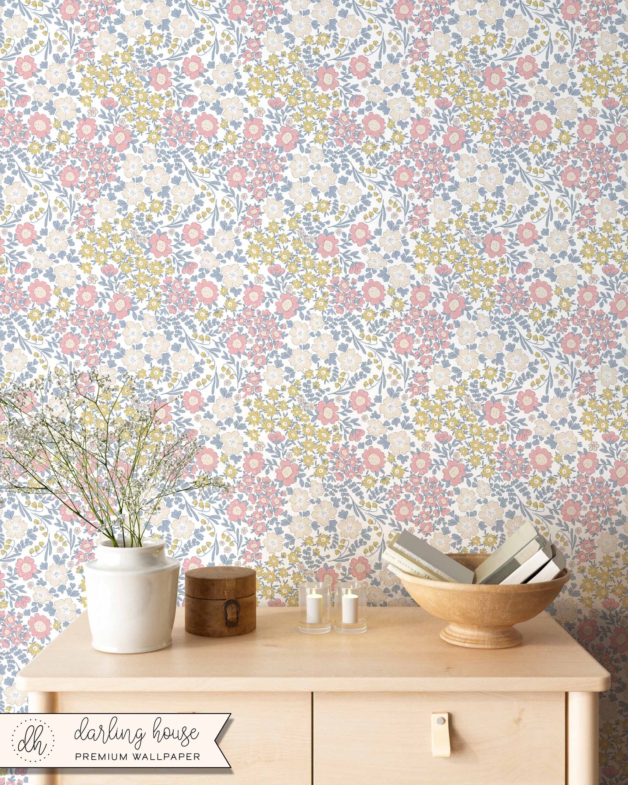 Ditsy Floral Smokey Heather Wallpaper By Woodchip  Magnolia