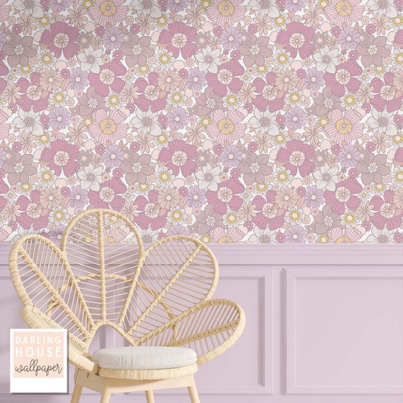 Peel and Stick Daisy Wallpaper Retro 60s 70s 90s Y2k Pastel - Etsy