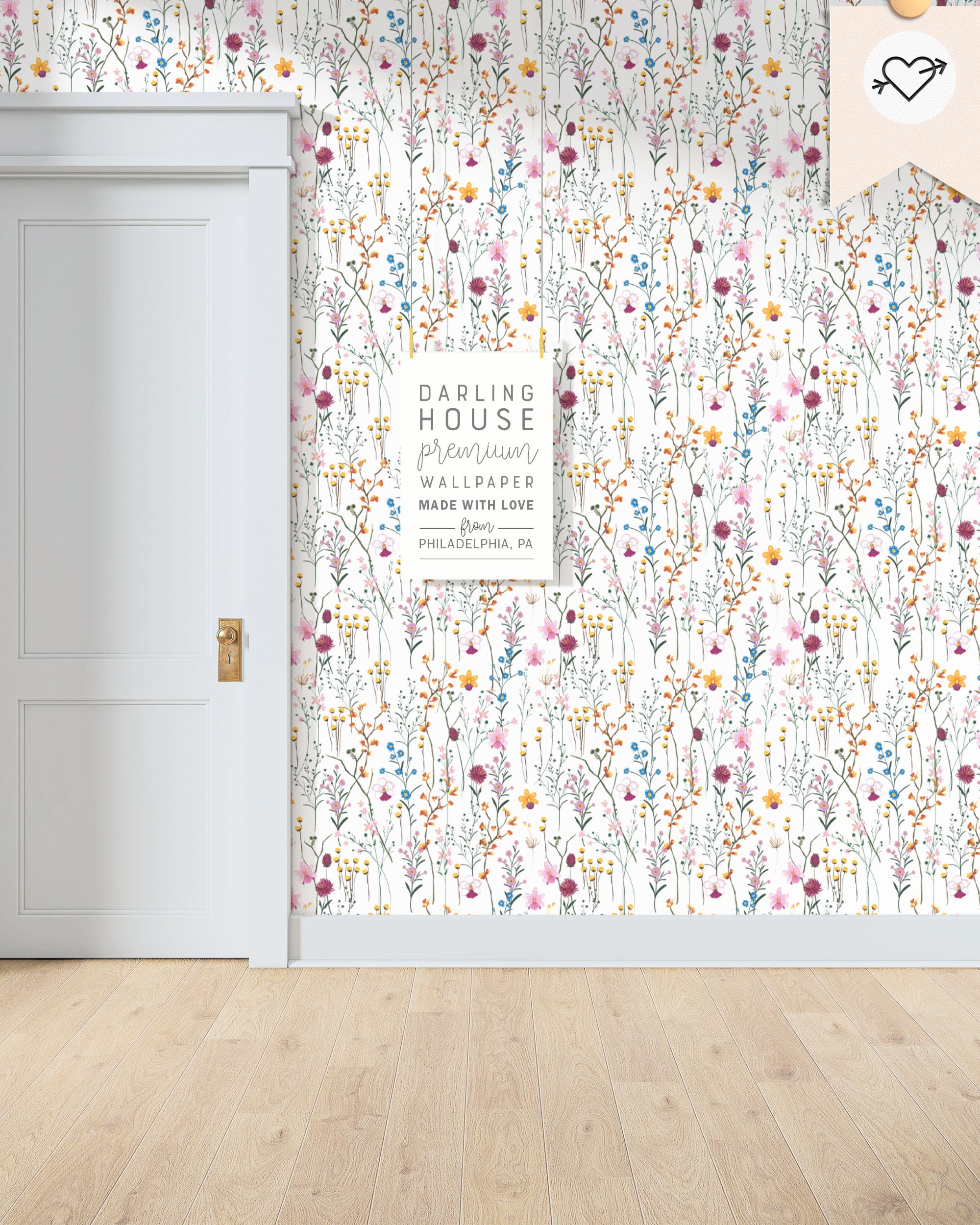 Colorful Wildflower Wallpaper | Peel and Stick, Prepasted, Unpasted ...