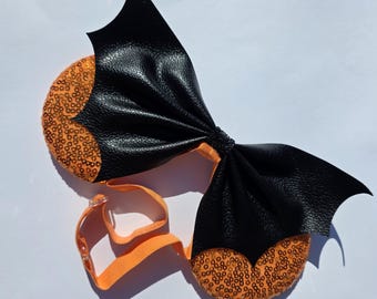 Halloween Bat Minnie Ears, Elastic Headband, Suitable for Adults and Children ,Disney Ears, Comfortable, Lightweight, No Headache, Foldable
