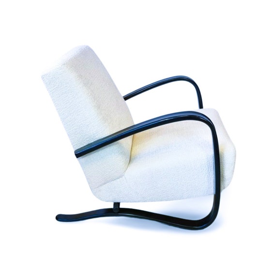 Set of 2 Jindrich halabala H269 Lounge chairs whi… - image 5