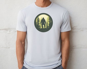Bigfoot T-shirt, Sasquatch shirt, gift for him, shirts for men, outdoor shirt, hiking tee, squatch, national park, graphic shirt