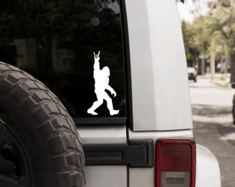 Rock On Bigfoot Car Decal