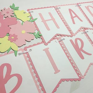 Little Wildflower Happy Birthday Banner Party Decoration