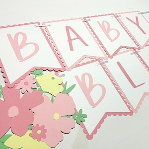 Baby in Bloom Wildflower Baby Shower Banner Party Decoration