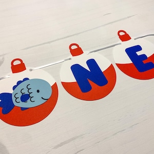 Fishing O-Fish-Ally One The Big One Theme Highchair Banner Photo Prop Birthday Decoration