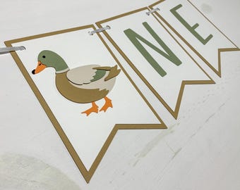 Mallard Duck Highchair Banner Paper Party Decoration