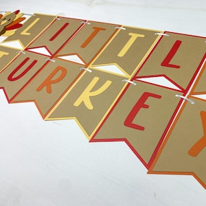 Little Turkey Thanksgiving Fall Happy Birthday Banner Party Decoration