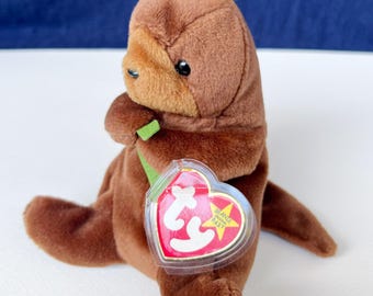 RARE! Ty Beanie Baby Seaweed TM. 1995/1996 Tag errors