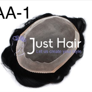 Fine Mono Men Toupee Poly Coating Around Durable Hair System Hairpiece Human Remy Black Wigs AAA1